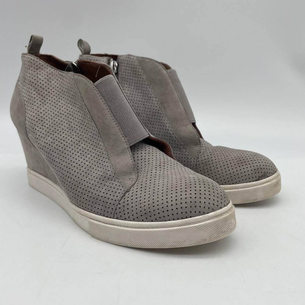 LINEA PAOLA Gray Wedge Sneaker 7.5